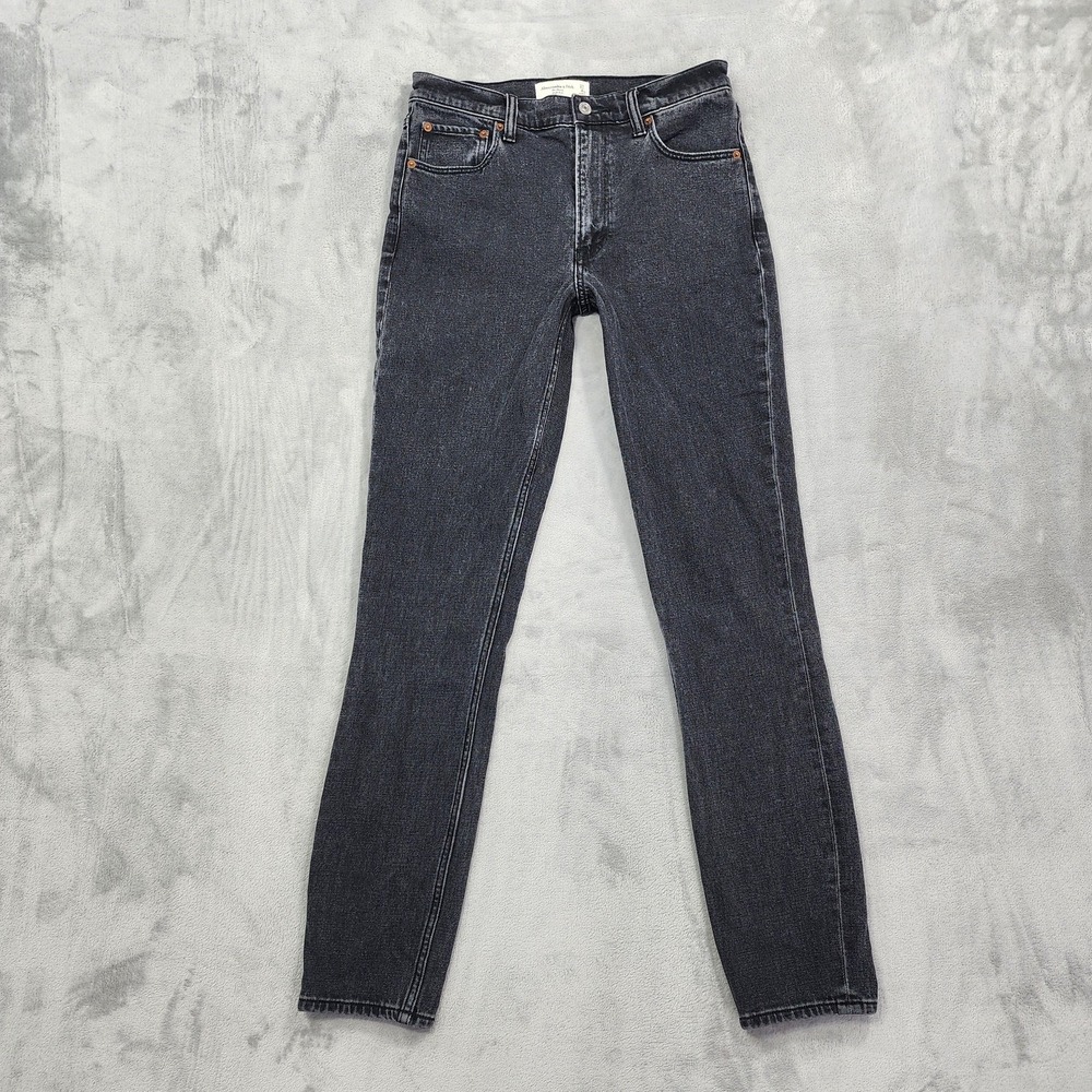Abercrombie & Fitch Jeans Womens 4R Black High Rise The Skinny‎ Stretch Denim